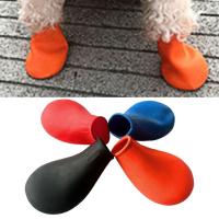 ETX4Pcs Pet Dog Rubber Waterproof Shoe Cover Pet Socks Foot Cover Non Slip Outdoor Puppies Rain Shoes Pet Paw Protectors