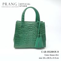 Prang Crocodile Leather Top Handle Bag Handbag กระเป๋าถือสตรี กระเป๋าผู้หญิง หนังจระเข้ C-LB-0528H/K-R