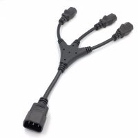 【YF】 1 pcs IEC 320 C14 Male Plug to 3XC13 Female Y Type Splitter Power Cord 10A 250VC14 3 x C13 Adapter Cable32cm