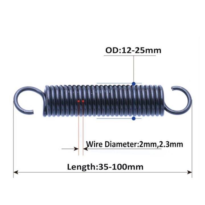 Extension Springs With Hooks Ends Steel Tension Spring Wire Diameter