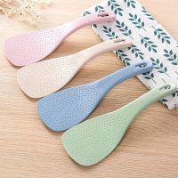 卐♤㍿ Wheat Straw Rice Spoon Square Rice Spoon Rice Spatula Home Rice Cooker Non-stick Rice Spoon Kitchen Cutlery Spoon Wholesale