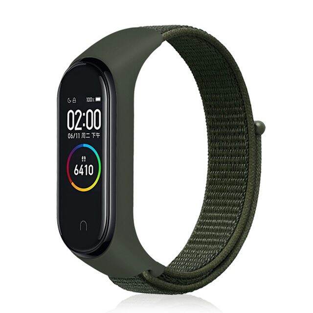 สายไนล่อน-for-xiaomi-mi-band-4-3-สร้อยข้อมือ-nfc-smart-watch-สายรัดไนลอนสีสันสดใส