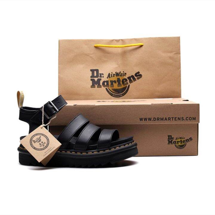 doc-dr-martens-ฤดูร้อนรองเท้าแตะโรมันผู้หญิงลำลองรองเท้าแตะรองเท้ากลางแจ้งแนวโน้มแฟชั่นแพลตฟอร์มชายหาดรองเท้าขนาด35-44-unisex