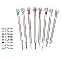 【lz】✧☞  High Carbon Steel Screwdrivers para relojoeiros relógio e óculos lâmina plana pequenas ferramentas de reparo chaves de fenda acessórios de reparo 0.6mm-2.0mm