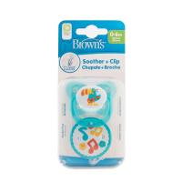 Dr.Browns : DRBPV11002 จุกนมหลอก PreVent BUTTERFLY SHIELD Soother - Stage 1 plus Clip