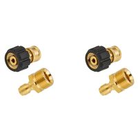 2X High Pressure Washer Adapter Set Quick Connect Kits for Snow Foam Lance M22 To 1/4Inch Quick Connect, 5000 PSI