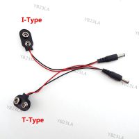 5/10Pcs DC 9V Battery Clips Connector Buckle Connect wires Black Red Cable Connection dc male 5.5x2.1mm YB23TH