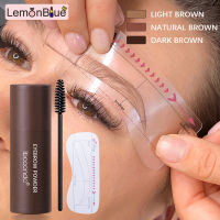 LemonBlue Waterproof &amp; Long Lasting Brow Magic Stencil &amp; Stamp Kit with 2 Brushes Shaping Kit Women Makeup Tool