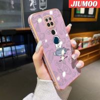 เคส JIUMOO สำหรับ Xiaomi MI Redmi Note 9 Note 4 4X Note 5 Pro Note 6 Pro Redmi 10X อวกาศนักบินอวกาศการ์ตูนดีไซน์ใหม่นิ่มเคสโทรศัพท์กันกระแทกของแท้เคสป้องกันเลนส์กล้องคลุมทั้งหมดลายเคลือบหรูหรา