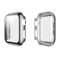 สำหรับนาฬิกา Apple ซีรีส์5 &amp; 4 44มม. Casing PC ไฟฟ้า + ฟิล์มกันรอยกันกระแทกฝาครอบป้องกันรวม (สีดำ)(BiliBlistore)