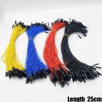 100pcs Electronic Cable Extra Soft Silicone DuPont Line Female to Female 25CM Red Black White Blue Green Grey Orange Color Wire Wires Leads Adapters