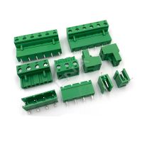 1Sets welding docking type 2EDG 7.62MM straight curved needle terminal block connector PCB plug in type green terminal block