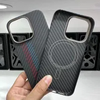 เคสสำหรับ iPhone 15 Pro Max Magsafe แท้ Aramid คาร์บอนไฟเบอร์ฝาครอบระบบชาร์จแม่เหล็กสำหรับ iPhone 15 13Pro/14 Pro Max Case Capa