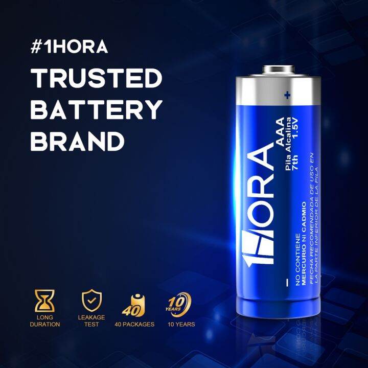 1Hora Alkaline Battery AAA Batteries 7th Pack of 4 pieces AA Batteries