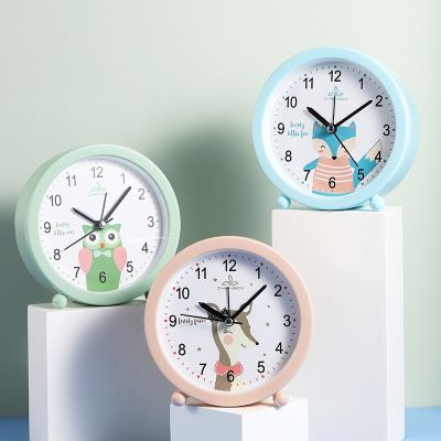 Simple Round Cartoon Alarm Clock Bedside Decoration Children Sleepy Alarm Clock Student Gift Bedroom Decoration