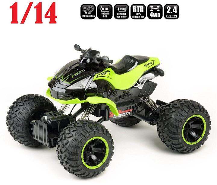 Remote Control Quad Bike 4WD Rock Crawler 2.4GHZ OFF ROAD 1/14 High