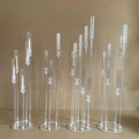 1pcs 5pcs 10pcs12pcsWedding Decoration Centerpiece Candelabra Clear Candle Holder Acrylic Candlesticks for Weddings Event Party