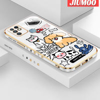 JIUMOO เคสสำหรับ Infinix ร้อน10 X682B เคส X682C การ์ตูนน่ารักลูกสุนัขดีไซน์ใหม่ด้านข้างเคสซิลิโคนนิ่มป้องกันกล่องกันกระแทกกล้องฝาปิดเลนส์เต็มรูปแบบ