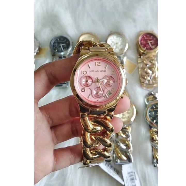 MK Watch mk3131 Gold-tone Runway Twisted Chronograph watch | Shopee  Philippines