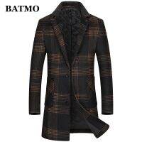 {Puffy menswear}BATMO ใหม่มาถึงฤดูใบไม้ร่วง Amp; ฤดูหนาวผ้าขนสัตว์ Trench Coat ผู้ชาย39; S ลายสก๊อตเสื้อขนสัตว์ PLUS-ขนาด M-5XL 2975