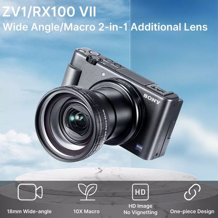 best-seller-ulanzi-wl-1-sony-zv1-lens-18mm-wide-angle-lens-10x-hd-macro-lens-เลนส์ขยายมุมกว้าง-เลนส์ไวด์-และ-เลนส์มาโคร-ขยาย-10-เท