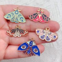 10pcs Enamel Moon Star Moth Butterfly Charms For Earring Bracelet Phone Chains Pendant Accessory For Diy Jewelry Making