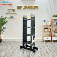 Thang nhôm gấp 4 đoạn Sumika SKM204 NEW (chữ A - 2.26m, chữ I - 4.7m), 14 tư thế sử dụng