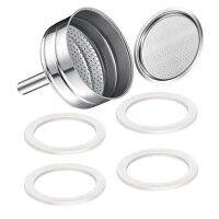 for Moka Coffee Machine Replacement Funnel Kits Compatible with Moka Express,1 Stainless Steel Replacement Funnel(9-Cup)