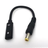 【LZ】ↂ  Adaptador de tomada macho 5.5x2.5mm dc conector com cabo para usb tipo c fêmea conversor de tomada para asus toshiba computador portátil