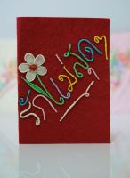 การ์ดอวยพรวันแม่ รักแม่สุดๆ  Handmade Mothers Day Love Mom Very Much Mulberry Paper Card (Size L)