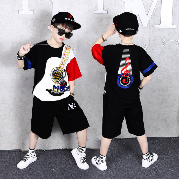 summer-new-children-go-out-clothes-baby-boy-cartoon-0-collar-drink-t-shirt-shorts-2-piece-set-baby-clothes-kids-fashion-toddler