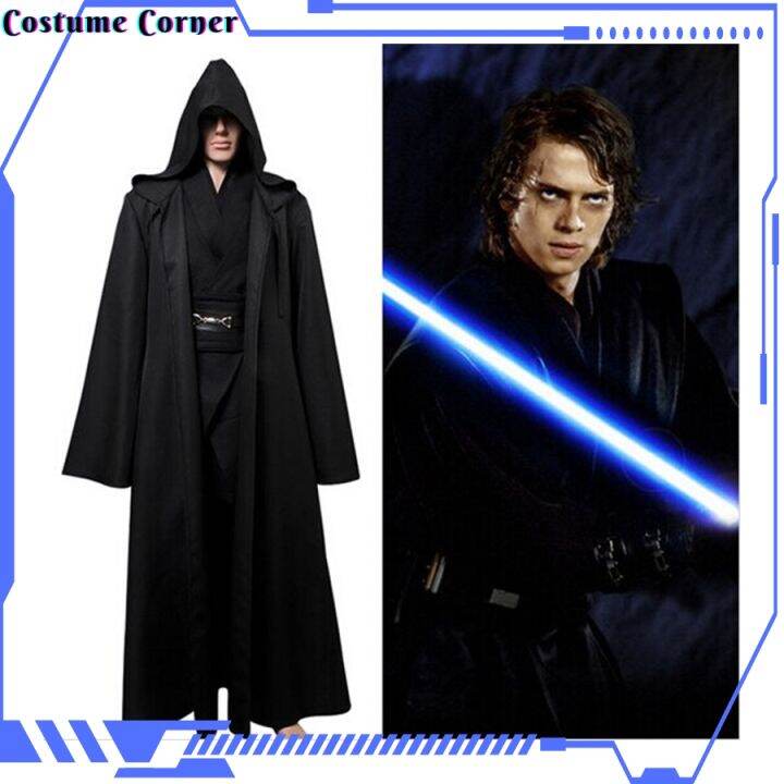 Costume Corner Men's Darth Vader Jedi Cape Cosplay Costume Full Set