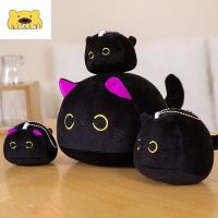 Kawaii Plushie 3D Purple Black Cat Plush Soft Room Decor Anime Pillow Animal Stuffed Doll Girl Valentine Day Gift