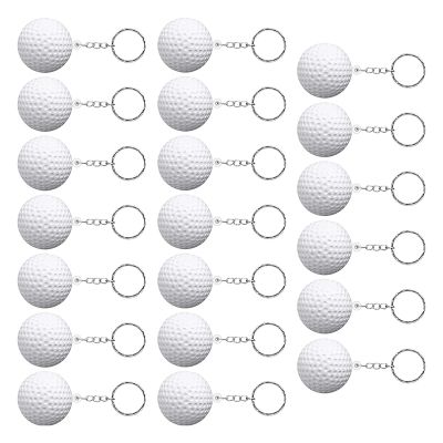20 Pack Golf Ball Keychains for Party Favors,Golf Ball Stress Ball,School Carnival Reward,Sports Centerpiece Decorations