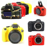 ฝาครอบเคสผิวซิลิโคนกระเป๋ากล้อง DSLR สำหรับ Canon EOS R10 R6 R7 M50 90D 60D 800D 1300D 6D2 5D 6D Mark II 5DII 5D2 T7i T6 Jy12-62 T8i