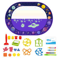 Kids Magic Water Drawing Mat &amp; Fluorescent Pens Reusable Doodle Rug Coloring Set Painting Tools Early Educational Toys Xmas Gift