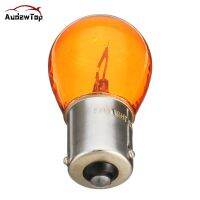 10Pcs/2Pcs รถเบรคย้อนกลับที่จอดรถหลอดไฟ LED 1156 BAU15S PY21W 12V Amber สีเหลืองหลอดฮาโลเจน DC