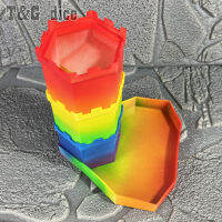 D &amp; D Rainbow Castle Dice Rolling Tower สำหรับเกมกระดานเดสก์ท็อป,RPG, DNDGame