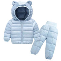 Winter Kids Clothing Sets Warm Faux Down Jackets+Vest+Pants 3pcs Children Clothing Sets Baby Girls Snowsuit Coats Boys Overcoat