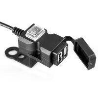 12 V-24 V USB SOCKET Charger สวิทช์อุปกรณ์เสริมสำหรับรถจักรยานยนต์สกู๊ตเตอร์ ATV