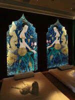 (HOT) วอลเปเปอร์ร้านอาหารพื้นหลัง Yiliya ร้านค้าสไตล์วอลล์เปเปอร์เฮลท์คลับตกแต่งผนังผ้าอาหารไทย
