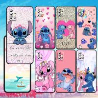 {OLI STUDIO} StitchLittleForA23 A50 A30 A73 A71 A53 A52 A51 A33 A32 A22 A03S A03 A02S A31 5G สีดำ SoftCase