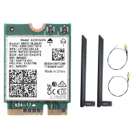 AX201NGW WiFi Card with Dual Antenna 2.4 Ghz+5Ghz WiFi 6 3000Mbps M.2 CNVio2 Bluetooth 5.1 WiFi Adapter for Win10 Replacement Spare Parts