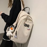 กระเป๋านักเรียนหญิง,ความจุมากใส่กระเป๋าเป้สะพายหลังสไตล์เกาหลีง่ายคอมพิวเตอร์15.6นิ้วใหม่สำหรับความสูง