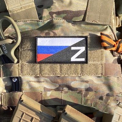 【YF】✤  Z V Morale Badge Sticker Operations Russian Embroidered Hook loop Patches for Clothing
