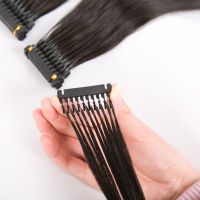 5pcs/lot 40-70cm 6D Natural Black Virgin Hair Extension