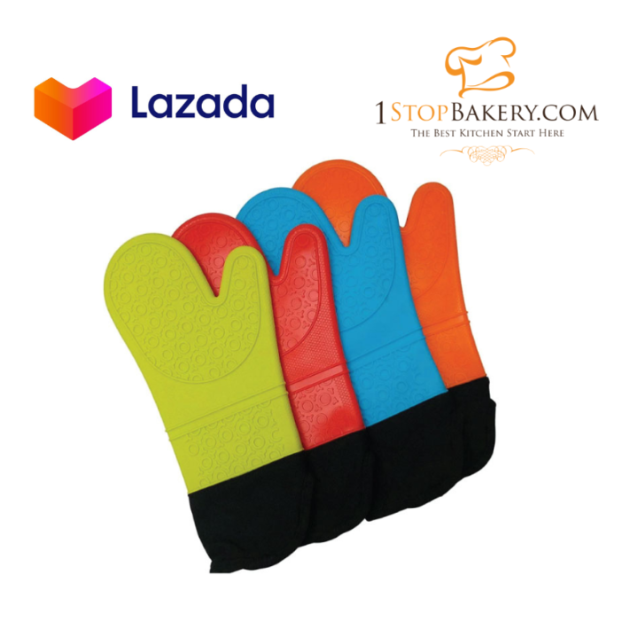 Silicone Gloves Heat Resistant - Blue,Red,Orange,Green / ถุงมือคละสี