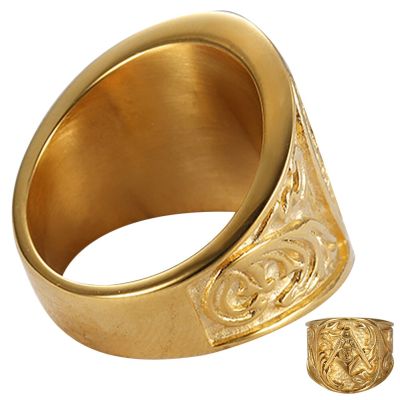 (Rings) แหวนแฟชั่นผู้ชายอุปกรณ์เสริมพังค์วินเทจแหวนชายงามส่วนบุคคลเหล็กไทเทเนี่ยม