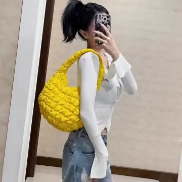 COS Diamond-quilted Shoulder Bag in Yellow