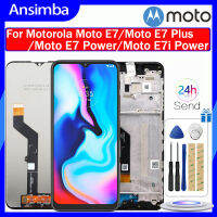 Ansimba หน้าจอ LCD IPS ของแท้สำหรับ Motorola Moto E7 /Moto E7 Plus/Moto พลังงาน E7 /Moto E7i ไฟฟ้าพร้อมกรอบจอแสดงผล LCD แบบสัมผัสหน้าจอชุดประกอบดิจิไทเซอร์สำหรับ Motorola Moto E7 E7บวกกับแหล่งจ่ายไฟ E7i E7หน้าจอแสดงผล LCD เพาเวอร์